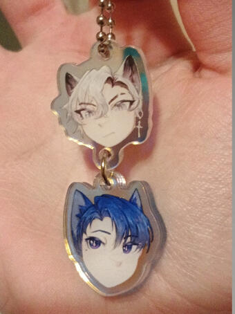 Lion and Issei, keychain